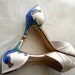 Wedding Shoes something blue peacock Plum