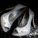 Wedding Shoes painted snowflakes  Winter Wedding Ivory