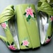 Wedding Chartreuse painted custom shoes and bag Orchid