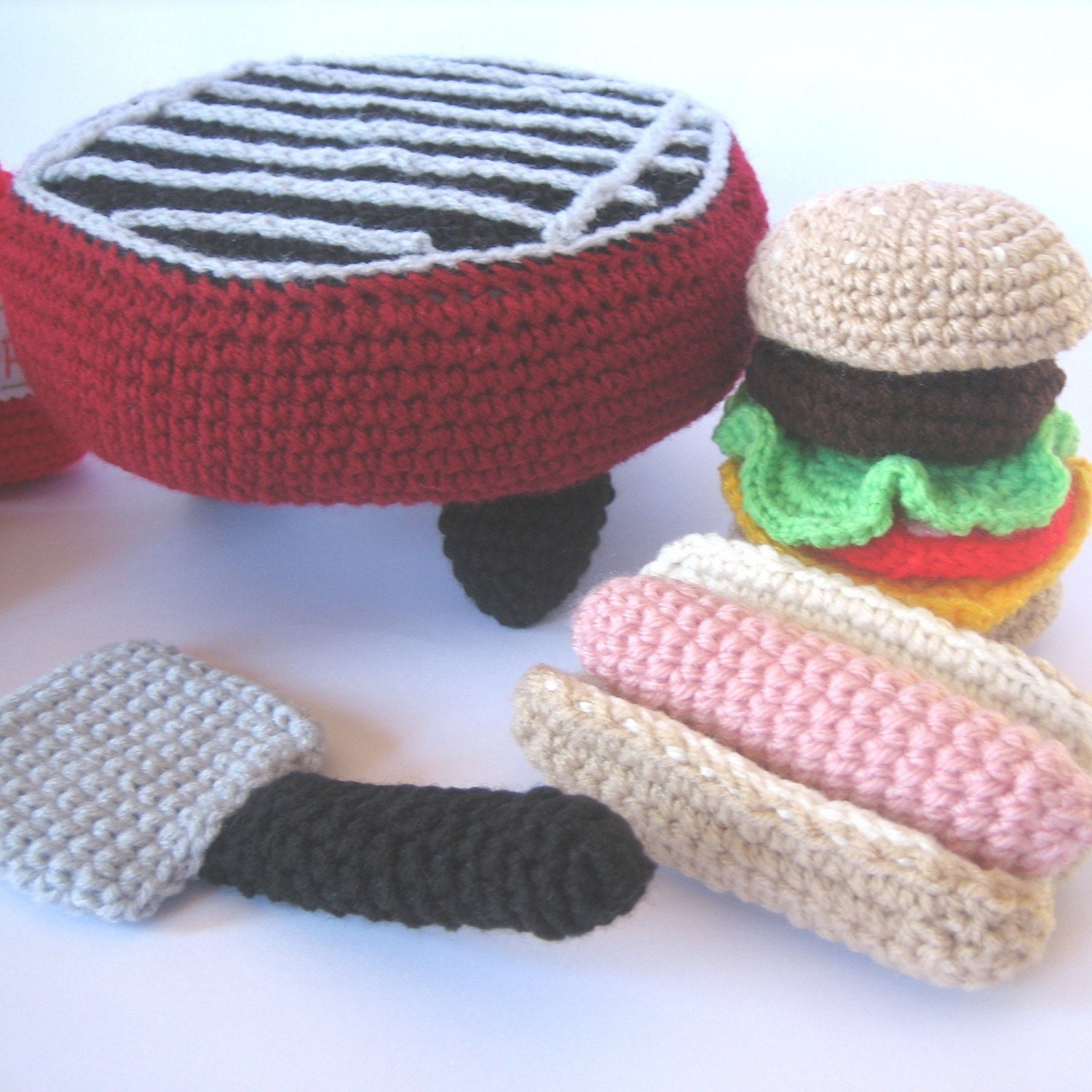 BBQ Play Food Crochet Pattern - finished items made from pattern may be sold