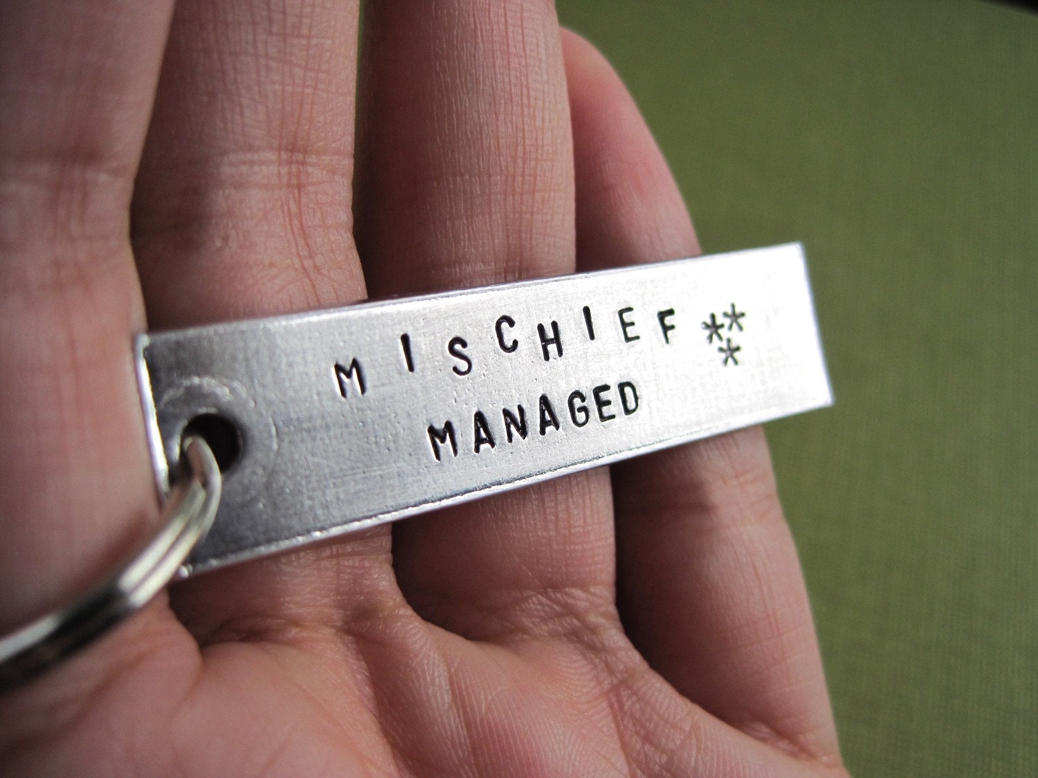 Personalized Key chain - Harry Potter Inspired - I solemnly swear I am up to no good