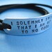 Harry Potter inspired Jewelry - I solemnly swear that I am up to no good - Personalized Wrap bracelet, Stamped Aluminum