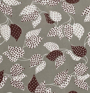 SALE Flea Market Fancy Legacy Collection by Denyse Schmidt for Free Spirit, Leaf and Dot in Grey-1 Yard or by the yard