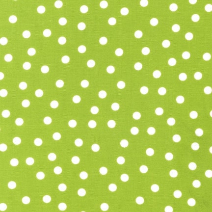 Remix fabric by Ann Kelle for Robert Kaufman, Basic Dot in Lime-Fat Quarter