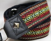 DSLR Padded Camera Strap - Premier Edition Rasta Strap - Handmade in the USA