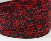 Quick Release Camera Strap - Red Swirly Spade