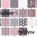 Custom It's A Girl Thing fabrics Complete 4-Piece Crib Bedding Set made with Michael Miller Pink & Grey