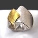 Gold Keum-Boo ring with silver argentium base