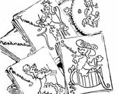 FiFi Poodles Hot Iron On Embroidery Transfer Pattern