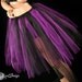 Streamer adult tutu skirt Purple black gothic goth vampire dance costume roller derby rave  --You Choose Size -- Sisters of the Moon
