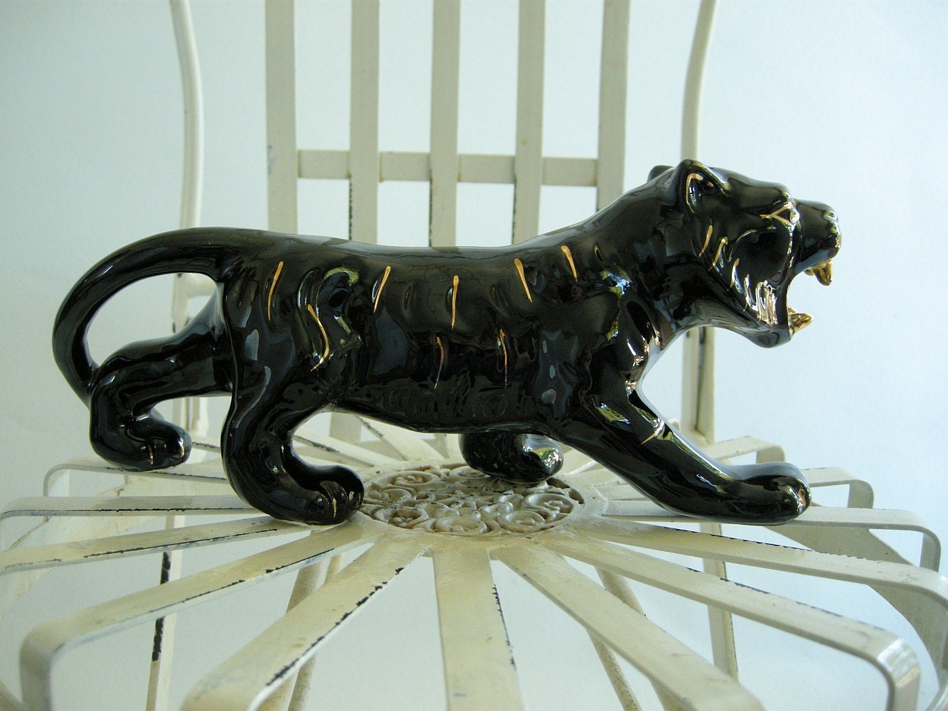 Black Panther Figurine Vintage 50s 60s Mid Century Japan Kitsch Collectibles