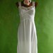 STUNNING White Rayon Vintage 40s Full Slip Lace Faggoting 38