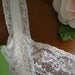 STUNNING White Rayon Vintage 40s Full Slip Lace Faggoting 38