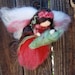 Reserved for Julie - Angel with Baby - Needle felted - Rose Red Fairy Waldorf  Steiner inspired by Rebecca Varon