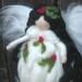 Reserved for Mary C. --- Silken Holly Fairy Needle felted wool angel Waldorf inspired ornament by Rebecca Varon