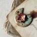 Lily pad pendant- handmade ceramic pendant