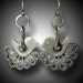 Bird Earrings Sterling Silver BIRDIE Earrings Super Dangling Birdie Peacocks Silver Bullet