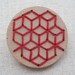 Geometric Sashiko Pattern: Embroidery on wood