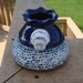 Navy Sea Shell Bottle/Vase