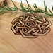 Mandala - Organic Natural Edge Cherry Rustic Wooden Footed Cutting - Serving Board by Tanja Sova