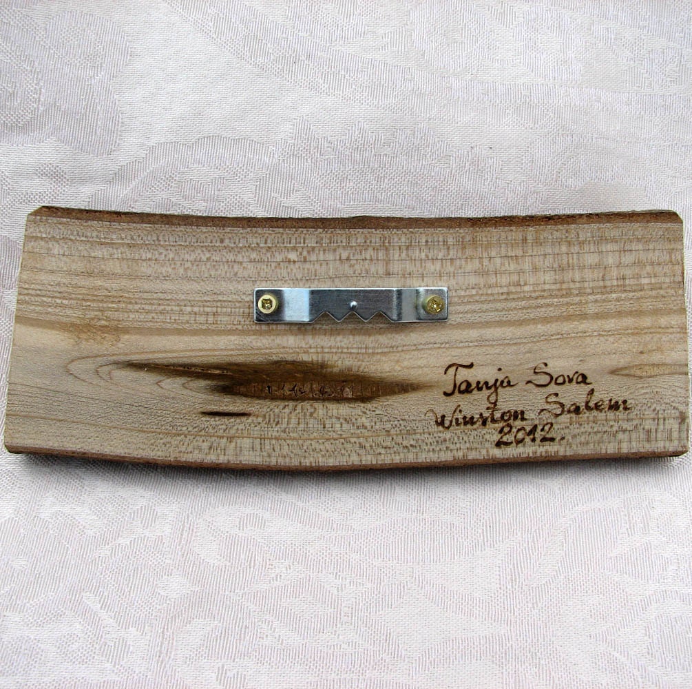 Rustic Organic Natural Magnolia Branch Welcome Small Wooden Sign by Tanja Sova