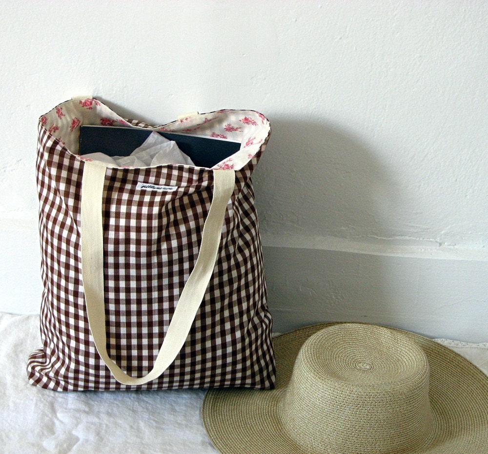 Gingham Tote