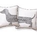 Typography Styled Dachshund in Black & White