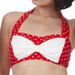 Cyndy Polka-Dotted Bikini Top in Red/White (XS-1X)