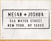 CUSTOM ADDRESS STAMP - Eco Friendly & self inking, gifts for wedding, housewarming, rsvp address stamp, return address stamp - "Name21"