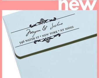 Personalized Eco Friendly Self Inking Stamp Wedding Gift, Return Address, Etsy Shop Labels "Border12m"