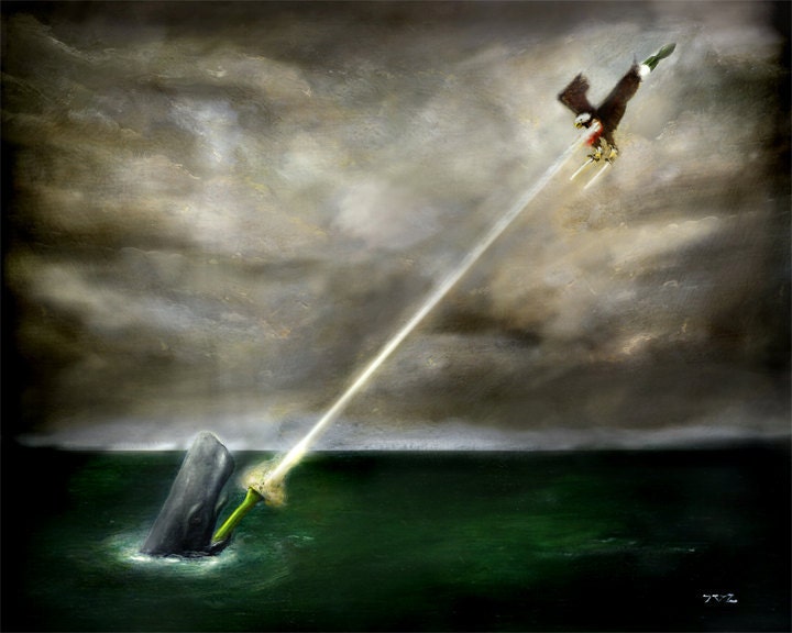 Bazooka Whale 11x14 fine art print