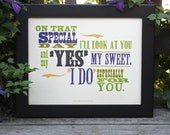 Especially For You letterpress poster