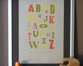 Letterpress ABC poster