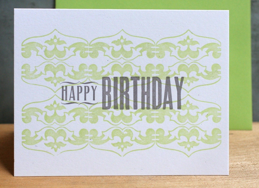 Happy Birthday letterpress card
