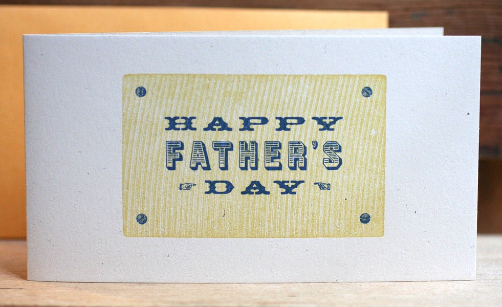 Happy Father's Day letterpress card