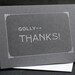 Golly THANKS Silent Film Inspired letterpress card SET OF 5