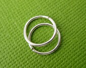 Endless Hoop Earrings, Sterling Silver Hoops, Unisex Hoops, Mens Hoop, Single Hoop Available