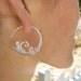 Flourish Hoop Earrings - Sterling Silver
