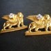 Sphinx Brass Stud Earrings