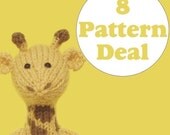 KNITTING PATTERN DEAL - 8 Animal Toy Patterns - you choose (pdf)