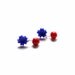 Stud Earrings in Cobalt Blue and Red - American Sweetie