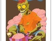 Zombie Birthday Present Geeky Greeting Card