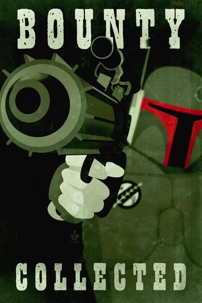 Boba Fett Bounty Collected 12x18 Art Print