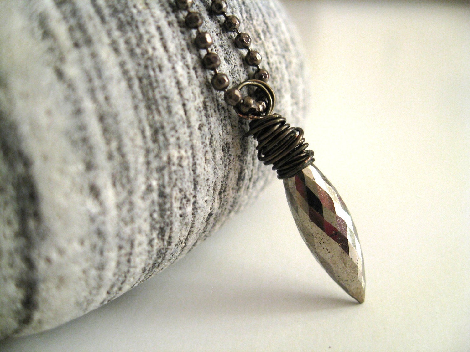 Rock n Roll necklace Spike jewelry silver grey statement jewelry Under 50