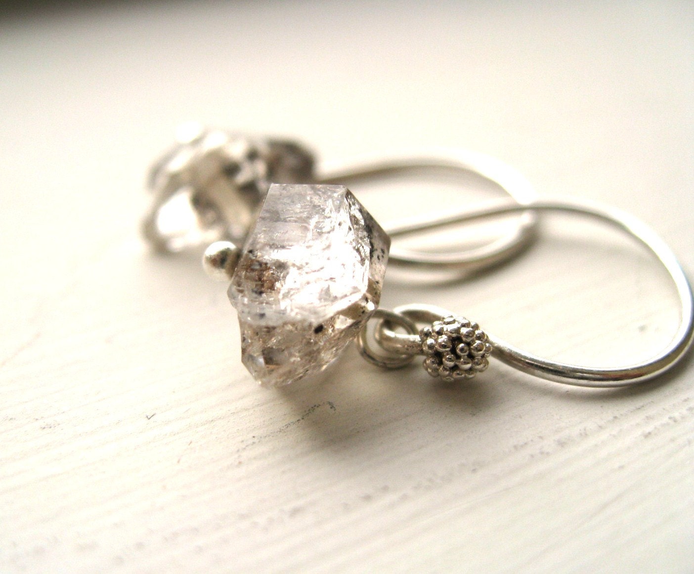 Herkimer Diamond Earrings Ice Winter Wonderland Sterling Silver by Vitrine Bridesmaid gift wedding jewelry Gift for her Under 50