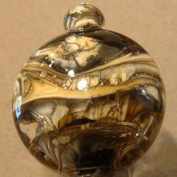 Hand Blown Glass Wine Bottle Stopper Midnight by AspenHotGlass