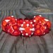 Lampwork glass beads, rounds, "Bright Red"