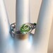 Swarovski Crystal Peridot Wire Wrapped Ring Size 9 - Ready to ship