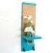 Wood Kitchen Hall  Shelf Cork Bulletin Board Center HooksTurquoise  Color