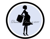 Silhouette Mom Printable Cupcake Toppers/Tags